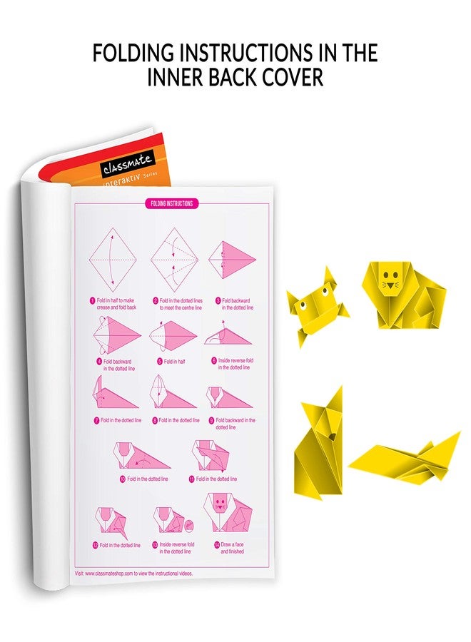 Classmate Origami Notebooks - Single Line, 172 Pages, 240 mm x 180 mm - Pack of 4 (02001283AZBL) - Image 4